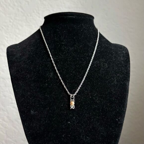 Christian Dior Silver Tone Metal Necklace (os) - Picture 1 of 9